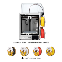Untuk Printer 3D FDM Centauri Carbon 2 Combo Brand Edition dengan Filamen PLA RFID 4kg CANVAS Multicolor Desktop Auto Leveling
