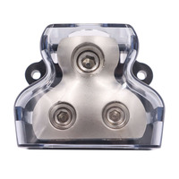Boîtier de distribution de masse 2 canaux 12V/24V pour amplificateur audio de voiture, avec répartiteur et porte-fusibles