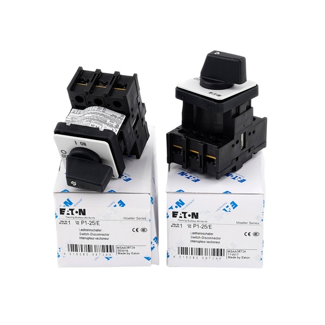 EATON P1-25E 3P Load Isolator Switch 25A 12.5kW AC690V Flush Mount IP65 Panel Main Disconnect Switch