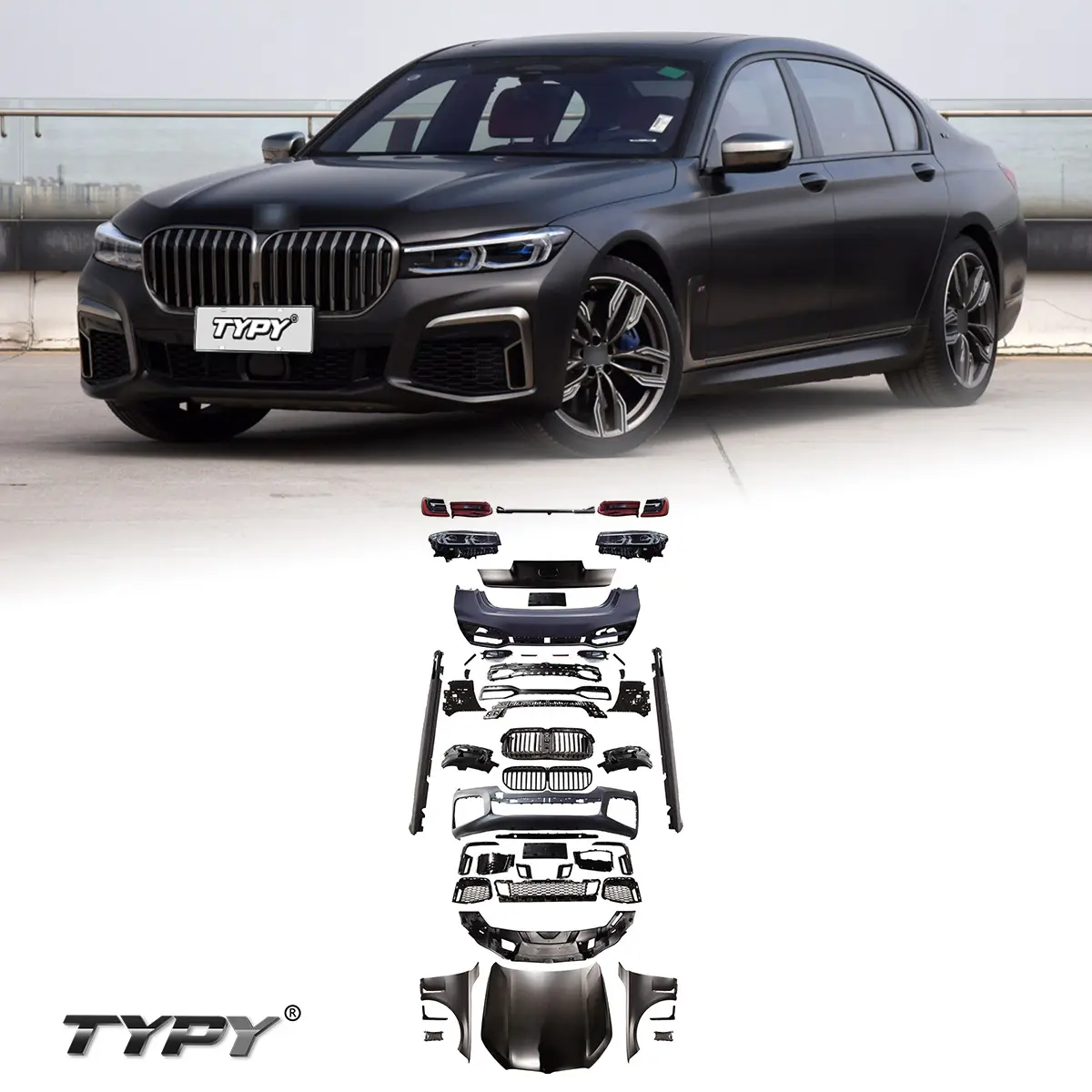 BMW 7 시리즈 G12 2016-2018 새로운 BMW M760 스타일링 BODYKIT에 대한 자동차 바디 키트 액세서리