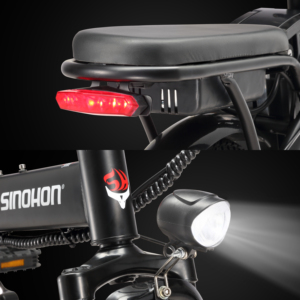 SINOHON M3 <b>Electric</b> <b>Bike</b> Full Suspension 500W 36V 10.4Ah Folding Ebike 14" Tires 30Km/h Warehouse for Adults - Product Image 4