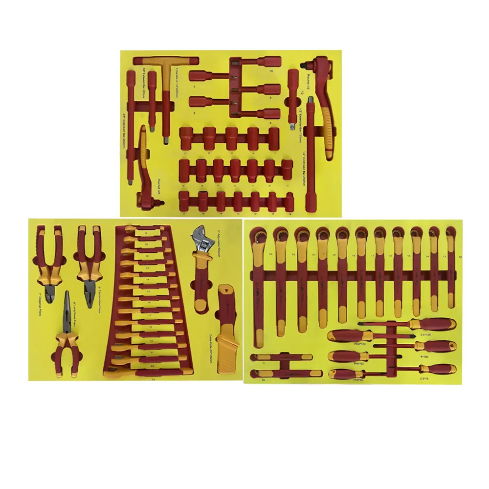 1000V high voltage Insulated 71 Pcs Hand Tool Sets For New Energy Vehicle Maintenance IEC60900 VDE certification