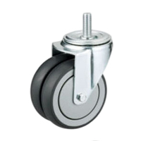 Nouvelle Arrivée Roue Pivotante Industrielle à Double Roulement à Billes en TPR + PP de Qualité Supérieure 100mm/125mm, Charge 220kg/240kg