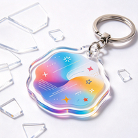 Gantungan Kunci Akrilik Anime Custom, Potongan Laser Glitter, Liontin Tas Kartun, Souvenir Hadiah, Gantungan Kunci Plastik