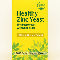 Sağlıklı Yetişkinler İçin Çinko Maya Tableti Takviyesi Vitamin B Kompleksi Beta Glukan Bağışıklık ve Karaciğer Desteği Saç Sağlığı 250mg 30 Tablet/Gün