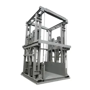 300kg-5000kg industrial warehouse freight lift guide rail hydraulic cargo elevator goods lift with CE ISO