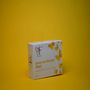 Jabón Multani Mitti y Sandal Soap antiacné, control de grasa, limpieza profunda, piel suave, tez clara, barra de baño para una piel sana - Product Image 3