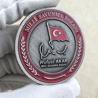 Offre Spéciale : Pièce Commémorative Personnalisée en Argent Vieilli, Émail Souple, Alliage de Zinc, Drapeau de la Turquie – Prix Fabricant