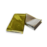 Couverture thermique de survie d'urgence personnalisée en Mylar argenté/doré 210x160cm, légère, pour secours d'urgence, garantie 5 ans