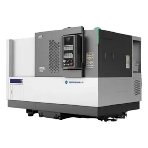 เครื่องกลึงแบบเอียงสำหรับใช้ในอุตสาหกรรมยานยนต์เครื่องกลึงโลหะ CNC มีความแข็งและแม่นยำสูง