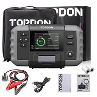 Testeur de batterie Topdon Bt600, testeur de batterie 12v et de système 12v 24v avec imprimante thermique intégrée pour voitures