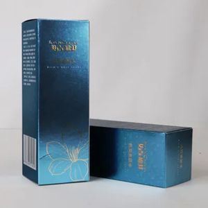 कस्टम स्किनकेयर कॉस्मेटिक इको फ्रेंडली पैकेजिंग बॉक्स सोना और चांदी कार्डबोर्ड डिसेस्ड प्रतीक चिह्न कॉस्मेटिक पैकेजिंग बॉक्स - Product Image 2