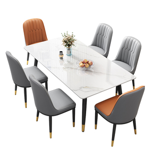 Hiện Đại Đơn Giản Sang Trọng Mở rộng <span class=keywords><strong>Slate</strong></span> Bàn Ăn Đặt Cho Nhà Nhỏ Hoặc Căn Hộ Sang Trọng Hình Chữ Nhật Ghế Cho Đồ Nội Thất Nhà - Product Image 4