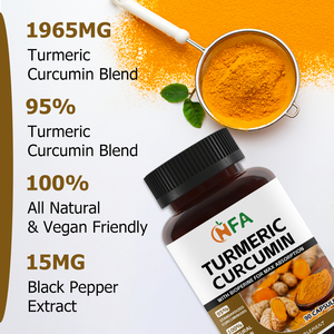 OEM ODM Turmeric Curcumin Capsules with Bioperine For Max Absorption Promotes Healthy Immune System and Support Healthy Joints - Product Image 5