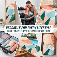 Serviette de plage en microfibre surdimensionnée, personnalisée, imprimée recto-verso, séchage rapide, anti-sable, écologique, pour la plage, le bain, les cadeaux et les voyages