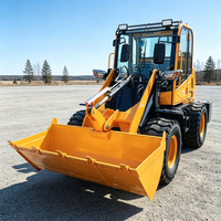 Produit en promotion : Mini-chargeuse sur pneus diesel, engin de terrassement 4x4, chargeuse frontale télescopique agricole, petite chargeuse sur pneus