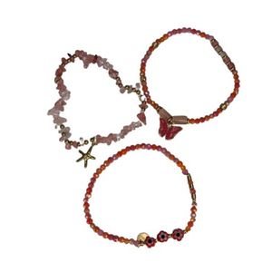 Conjunto de Pulseras de Cuentas de Moda, Acero Inoxidable 316L, Chapado en Oro PVD, Joyería Sostenible y Resistente para Mujer - Product Image 1