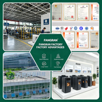Fangran 120Y 8kW Kompor Tungku Bundar Kompak, Perapian Kayu dan Pelet Bahan Bakar Ganda untuk Pertemuan Keluarga 60m²
