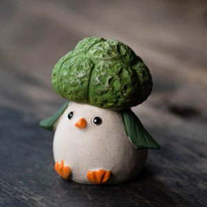 Zisha Tea <b>Pet</b> Chick Ornament Cauliflower Chicken Prosperity Chicken Small Bird Tea Set Accessory For Tea Play - Product Image 1