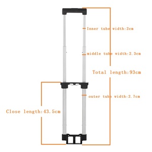 Poignée de <span class=keywords><strong>chariot</strong></span> à bagages usine en gros tige de traction poignées pour valise - Product Image 6