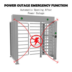 Tourniquets biométriques de sécurité pleine hauteur double tourniquet automatique pour entrées et sorties strictement contrôlées - Product Image 5