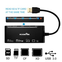 Lector de Tarjetas de Memoria USB3.0 7 en 1 Rocketek para Tarjetas CF MS M2 XD TF