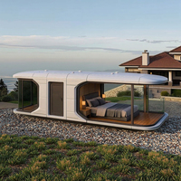 Maison à capsule spatiale mobile avec toit plat étoile à bulles pour l'extérieur Sun Room in Villas B & B Hotels Apartments Workshops