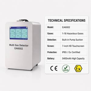 Detector de Gas Portátil Multiparamétrico EA6002, Instrumento de Alarma para Monitoreo de 18 Tipos de Gases Tóxicos y Nocivos - Product Image 5