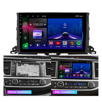 4G WIFI Android 10 inci Radio mobil DSP navigasi GPS nirkabel untuk Toyota Highlander/Kluger 2013-2018 layar pisah OBD2