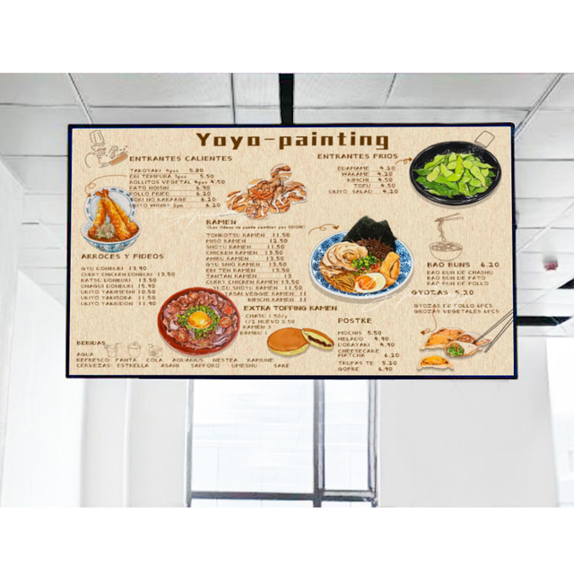 Display Signage Digital Large Touch Screen Displays Shop Screen Restaurant Large Food Display Digital