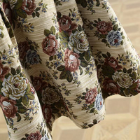 Tissu Jacquard en Polyester 80% Coton 20% Teint en Fil Respirant Poids Moyen Motif Libellule Papillon pour Textile de Maison