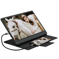 Moniteur portable tactile TFT 2K de 13,3 pouces, fréquence de rafraîchissement de 60 Hz, écran anti-reflet, marque AUO, rapport d'aspect 16:10, 16,7 millions de couleurs/100 % SRGB