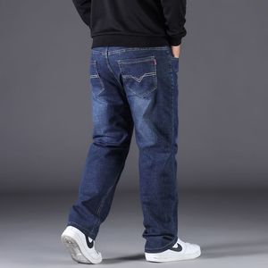 Jeans Extra <span class=keywords><strong>Grandes</strong></span> para <span class=keywords><strong>Hombre</strong></span>, Talla Grande, Corte Recto Holgado, Cintura Media, Lavado Oscuro, Forro Polar Elástico, Tela Sintética con Parches - Product Image 5