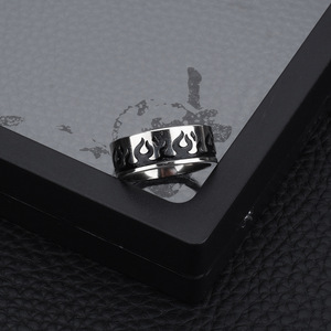 2026 New Popular Simple Unique Design Vintage Flame Pattern <b>Ring</b> <b>Adjustable</b> Unisex's Stainless Steel <b>Rings</b> Wholesale Jewelry - Product Image 3