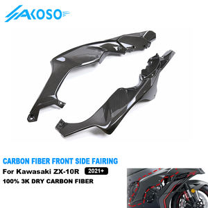 Capot de carénage de cadre avant de moto en fibre de carbone sèche AKOSO 3K pour Kawasaki Ninja <span class=keywords><strong>ZX10R</strong></span> ZX-10R 2021 2022 <span class=keywords><strong>2023</strong></span> 2024 - Product Image 1