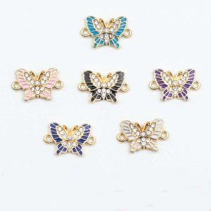 Tùy chỉnh ODM 100pcs 2025 xu hướng tự làm đồ trang sức Thành phần Bộ Bướm Kim cương đẹp dầu nhỏ giọt Vòng cổ hạt - Product Image 1