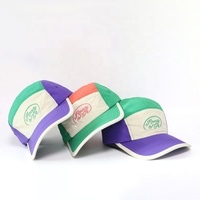 Gorra de 5 Paneles con Logotipo Bordado y Diseño Personalizado OEM, Gorra Deportiva para Correr, Gorra Ligera para Campamento al Aire Libre