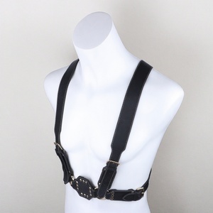 QKKQ Male <b>Body</b> Chest Belt <b>Leather</b> <b>Harness</b> Belt Adjustable <b>Harness</b> Lingerie for Men - Product Image 1