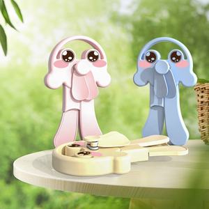 Deportes al aire libre Juguetes Niños Plástico Silencioso Portátil Presionado a mano Ventilador de refrigeración Dibujos animados Mini Jellyfish Fan - Product Image 3