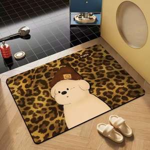 Alfombra de Entrada Cuadrada Antideslizante con Dibujo de Cachorro, Fácil de Limpiar, Absorbente, de 1.5mm de Grosor, de Tierra de Diatomeas, Resistente a la Suciedad <span class=keywords><strong>para</strong></span> Uso Doméstico - Product Image 4