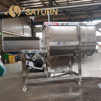 Mélangeur à ruban en acier inoxydable SUS316L de qualité alimentaire Saturn, moteur servo 3 kW, capacité 100-500L, mélangeur multifonctionnel pour détergents