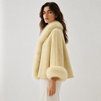 Nouvelle Arrivée 2026 – Manteau Court Élégant en Laine et Cachemire, Chaud et Écologique, Cousu Main, Respirant, Hiver, Peluche Amovible