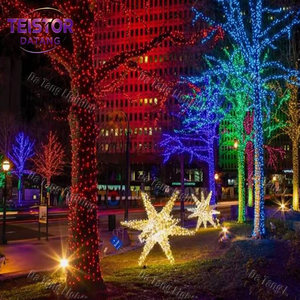 Guirlandes lumineuses LED en forme d'étoile de Noël pour décoration extérieure suspendue et présentoirs de Noël commerciaux - Product Image 4