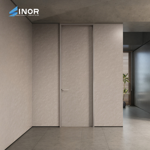 Minimalist Melamine <b>Board</b> Flush Interior Door for Bedroom Kitchen Waterproof Flat Surface with Integrated <b>Finger</b> Pull Handle - Product Image 6