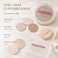 Polvo Compacto Profesional Redondo Exclusivo, Control de Grasa, Fijador de Maquillaje, Marca Privada OEM