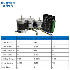 69W/103W/125W <strong>Dc</strong> <strong>Motor</strong> 24V BLDC <strong>Motor</strong> 3000RPM Round Brushless <strong>Motor</strong> With Driver Kit - Product Image 3