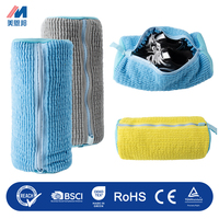 Sac de lavage réutilisable pour chaussures, en microfibre durable, pour usage domestique, accessoires de buanderie, faible MOQ, forte demande pour la vente au détail