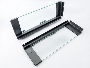 <strong>Soft</strong> <strong>Close</strong> Glass <strong>Drawer</strong> <strong>Slides</strong>, Full Extension Hidden Under Mount Rail - Product Image 2