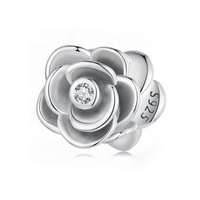 Youchuang gros bijoux de mode luxe bricolage charme en vrac vintage 925 argent sterling cubique zircone designer 3d fleurs breloques