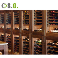 Armoire de stockage de vin haut de gamme vitrine à vin personnalisée en verre cave à vin pour restaurant